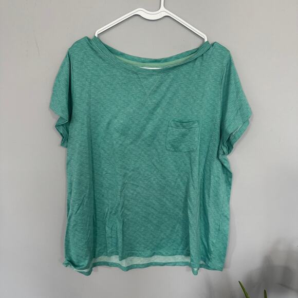 LOT of 2 Croft & Barrow Intimates Sleepwear Tops Short Sleeves Plus Size XXL - Picture 2 of 10